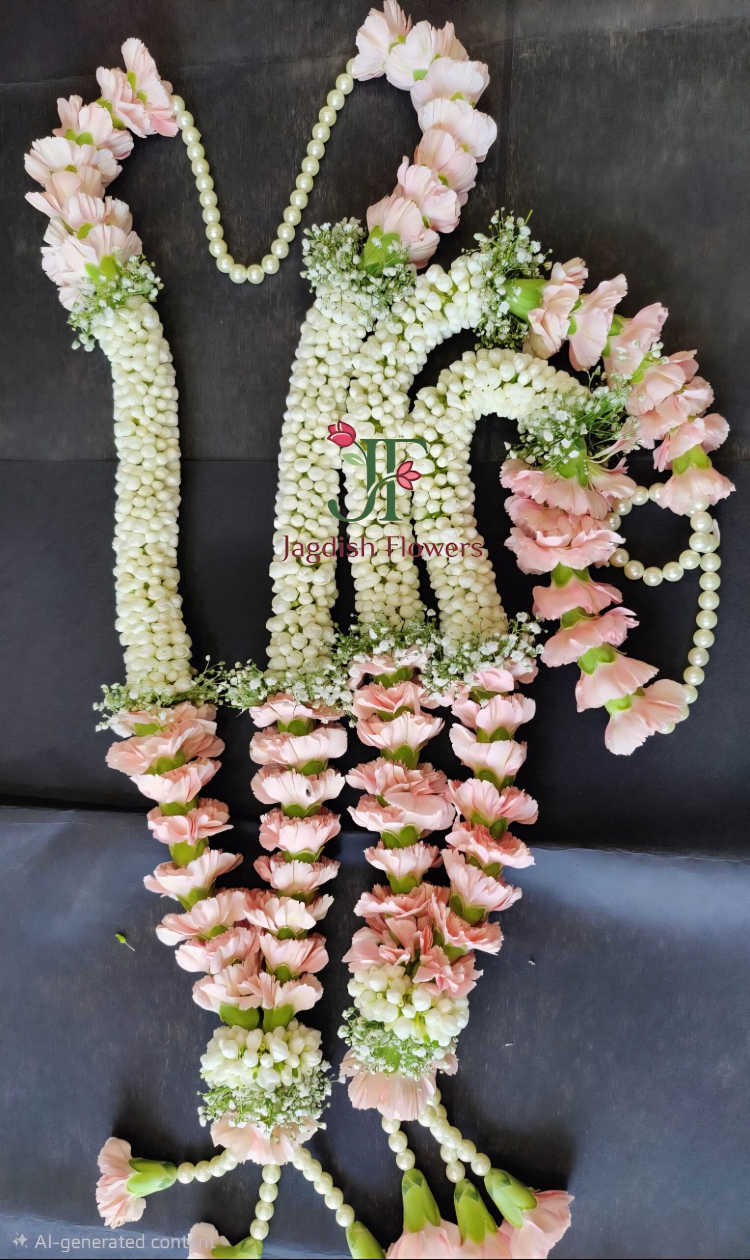 Traditional fresh flower wedding haar for bride and groom wedding ceremony