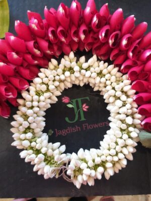 Designer floral hair brooch for engagement and reception hairstyle