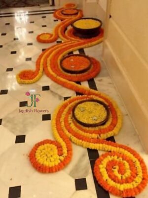 Luxury artificial flower decoration with elegant floral styling