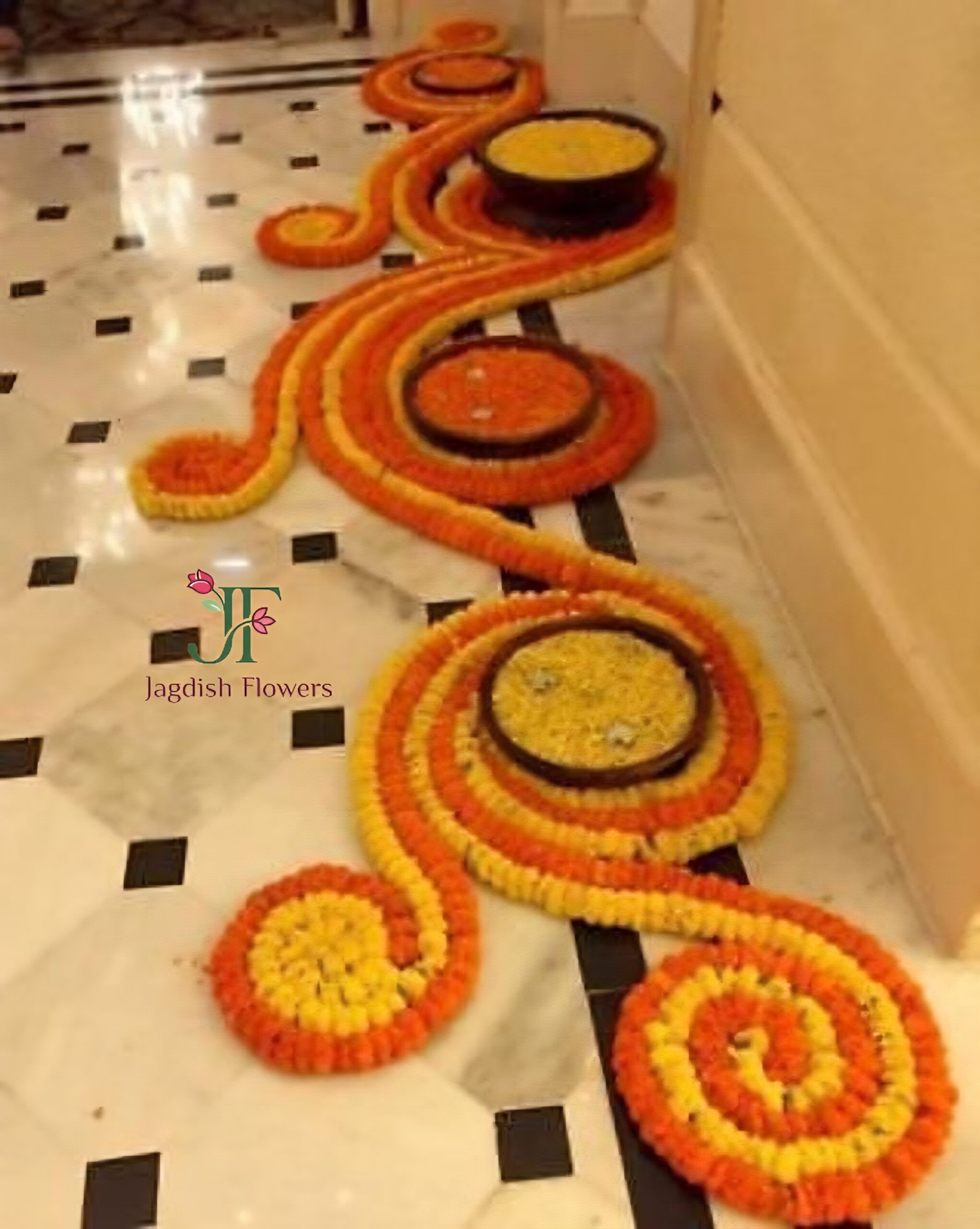 Luxury artificial flower decoration with elegant floral styling