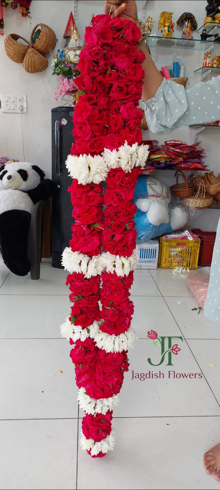 Luxury floral haar with fresh flowers for new purchased car