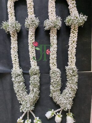 Royal fresh flower wedding garland for Indian wedding ceremonies