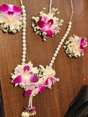 Fresh Flower Jewellery Set for Bridal Functions