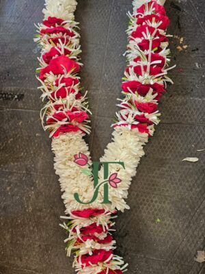 Traditional flower garland for mandir and pooja decoration