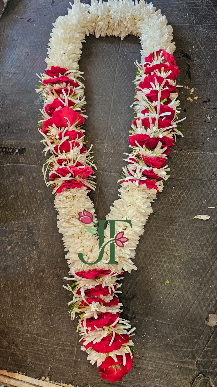 Traditional flower garland for mandir and pooja decoration
