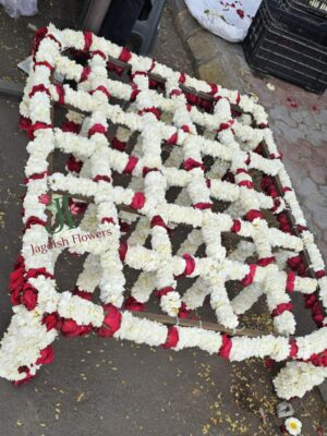 Luxury floral khatali decoration with fresh roses for wedding ceremonies