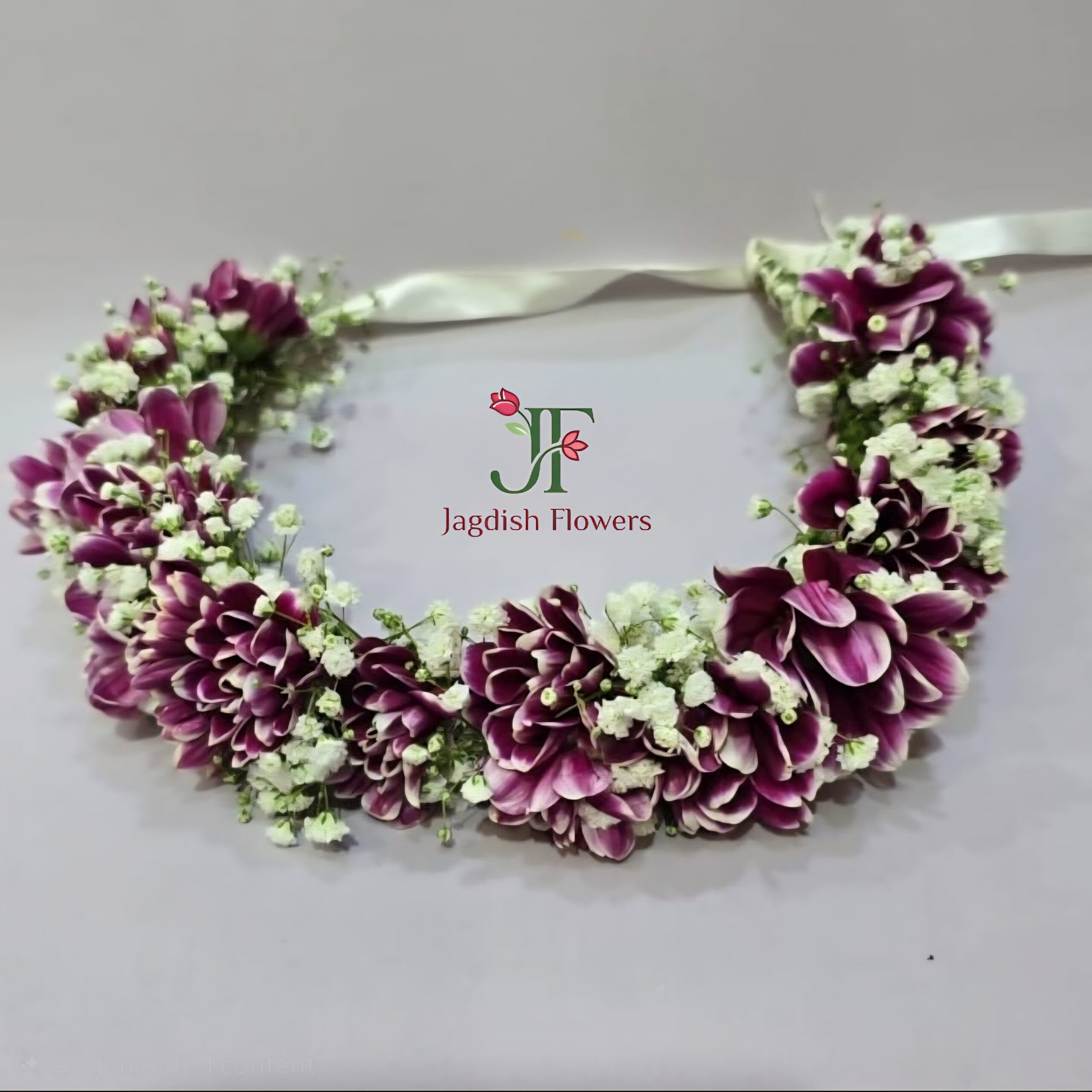 South Indian style flower veni with fresh flowers for bridal hairstyle