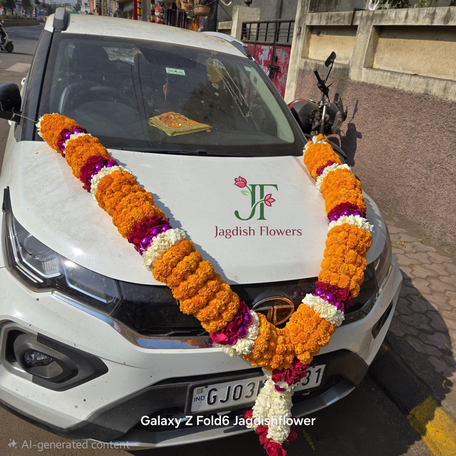 Stylish floral haar for car showroom delivery decoration