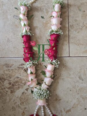 Luxury rose flower mala for home mandir and festive decoration