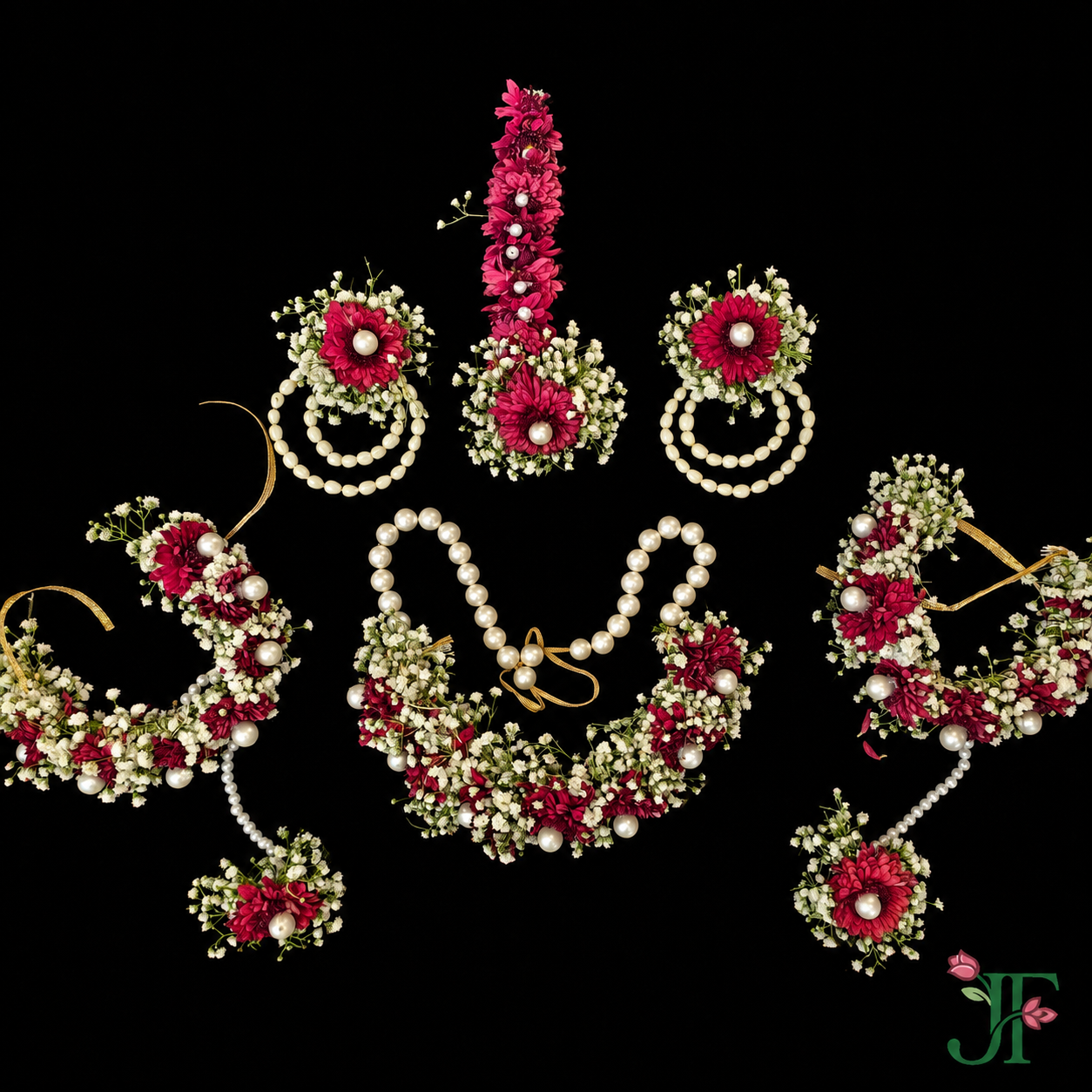 Red Bottam with Gypsophila ornament at Jagdish Flowers